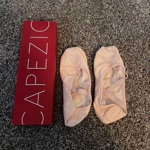 Pink Canvas Juliet capezio ballet slippers, size 6 1/2